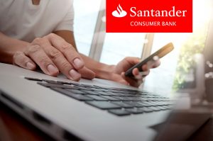 Santander Autofinanzierung vom Bosch Car Service Huber und Autohaus Huber mit Santander Bank Logo