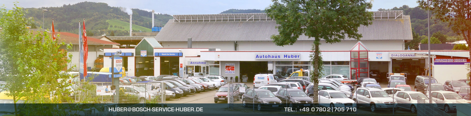 Außenansicht Autohaus Huber/Bosch Car Service Oberkirch